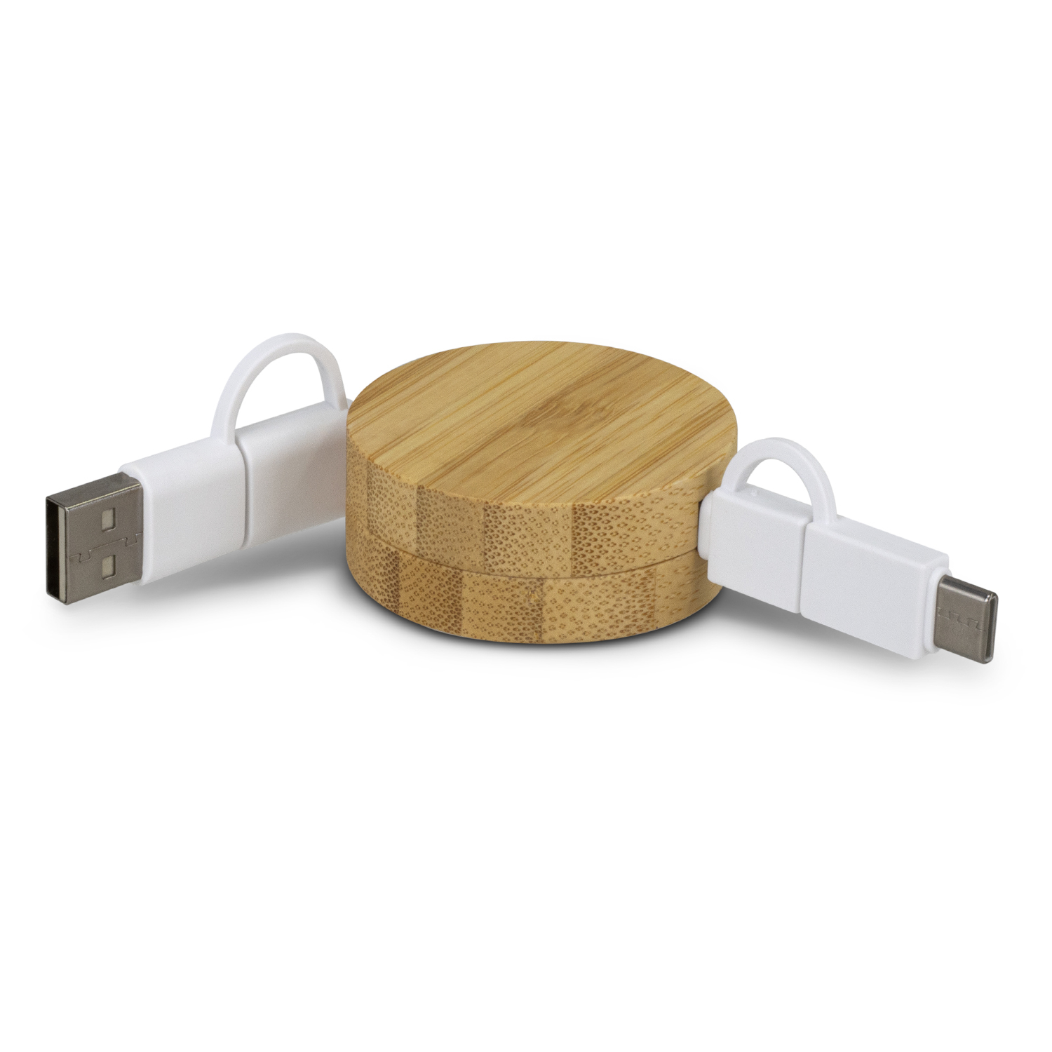 Bamboo Retractable Charging Cable – Image 2