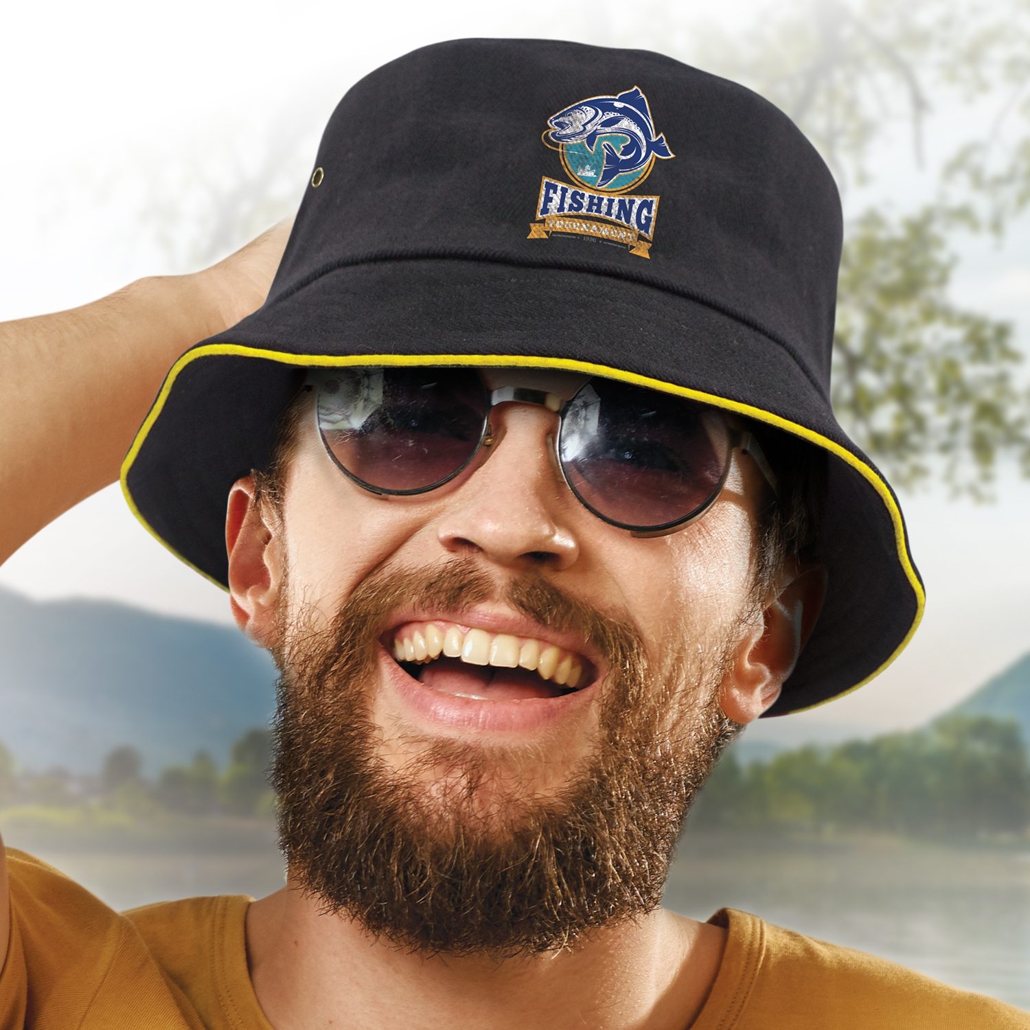 Bondi Bucket Hat - Coloured Sandwich Trim – Image 8