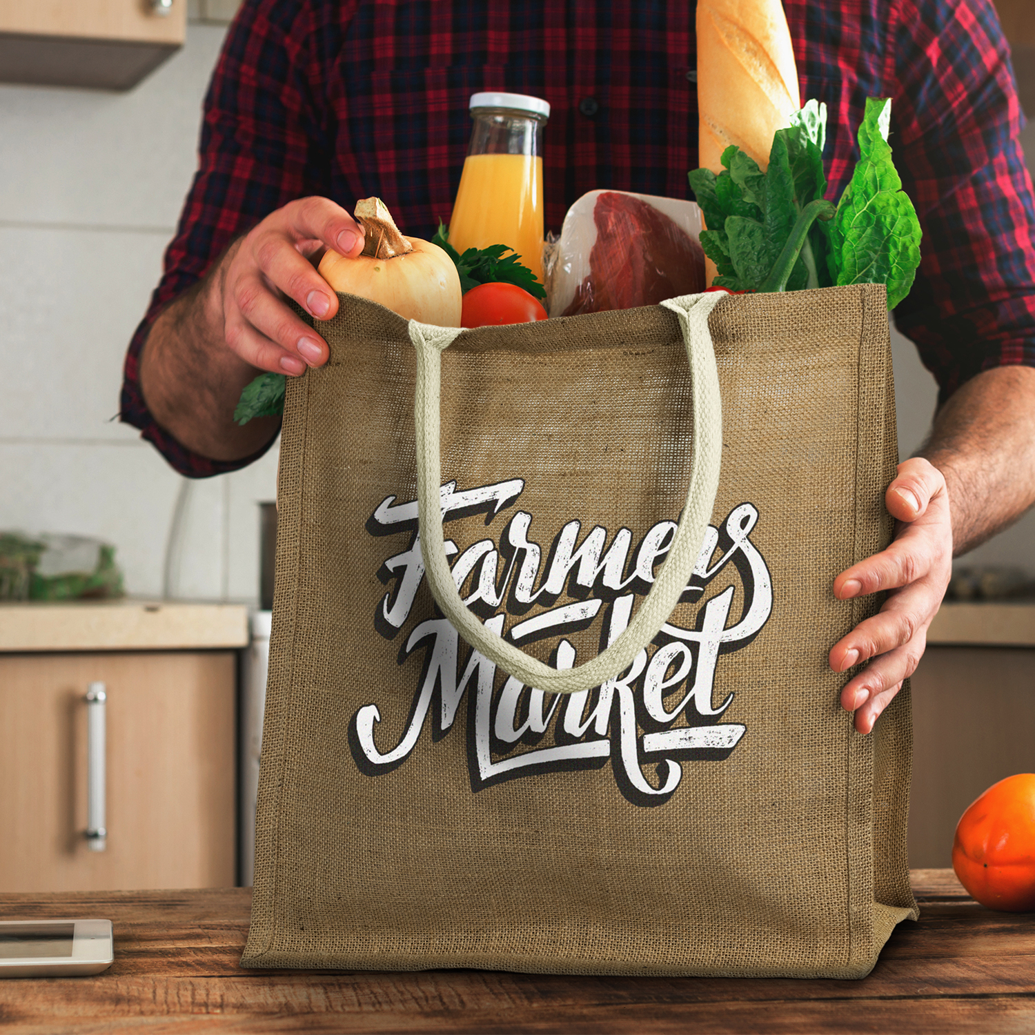 Lanza Starch Jute Tote Bag – Image 4