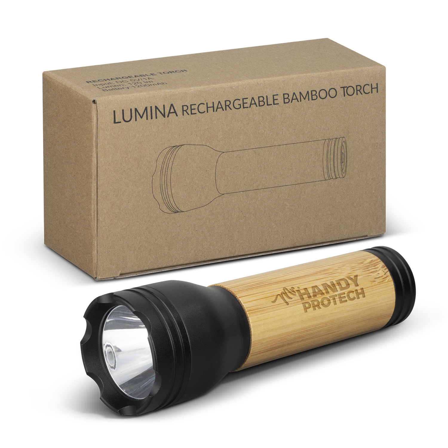 Lumina Rechargeable Bamboo Torch – Image 1
