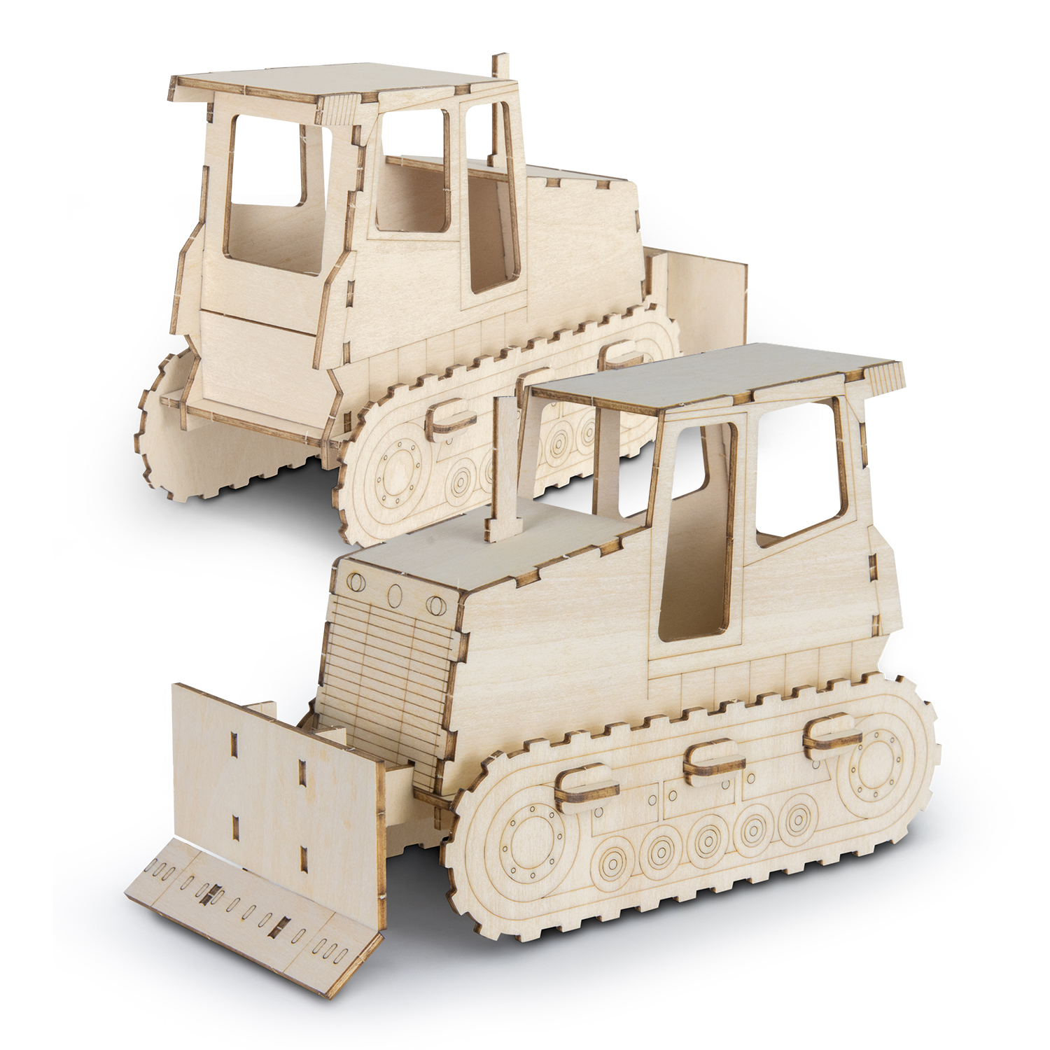 BRANDCRAFT Bulldozer Wooden Model – Image 3