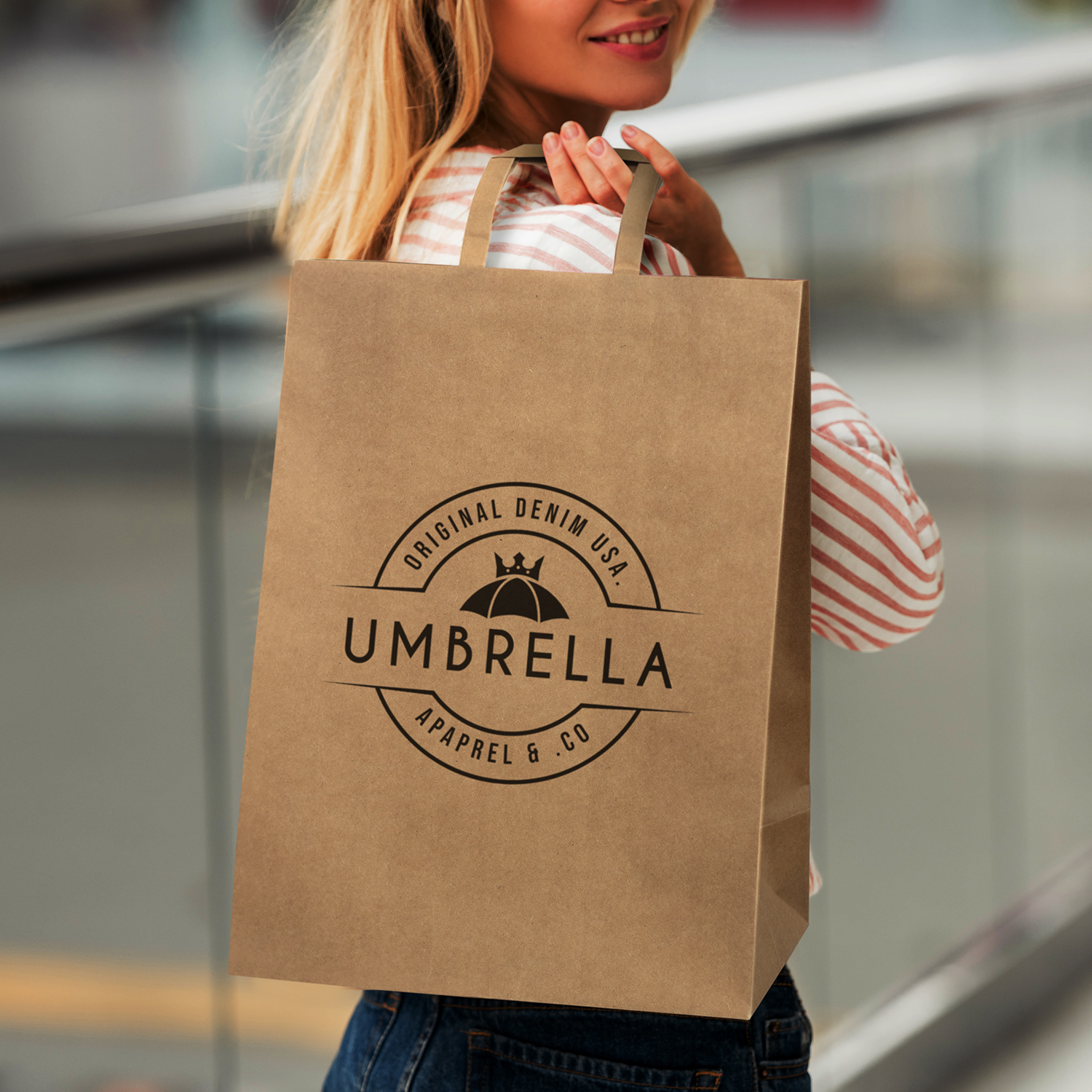 Extra Large Flat Handle Paper Bag Portrait – Image 7