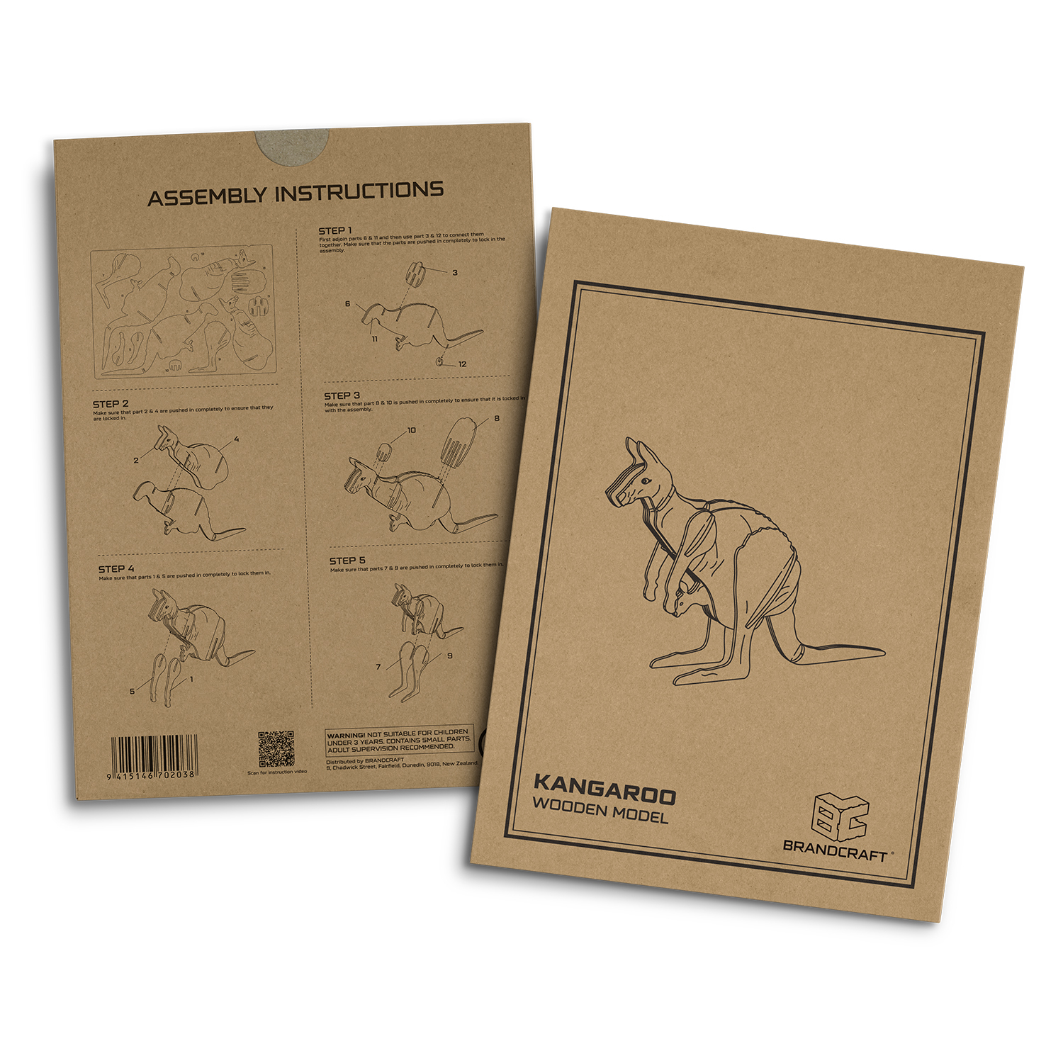 BRANDCRAFT Kangaroo Wooden Model – Image 4