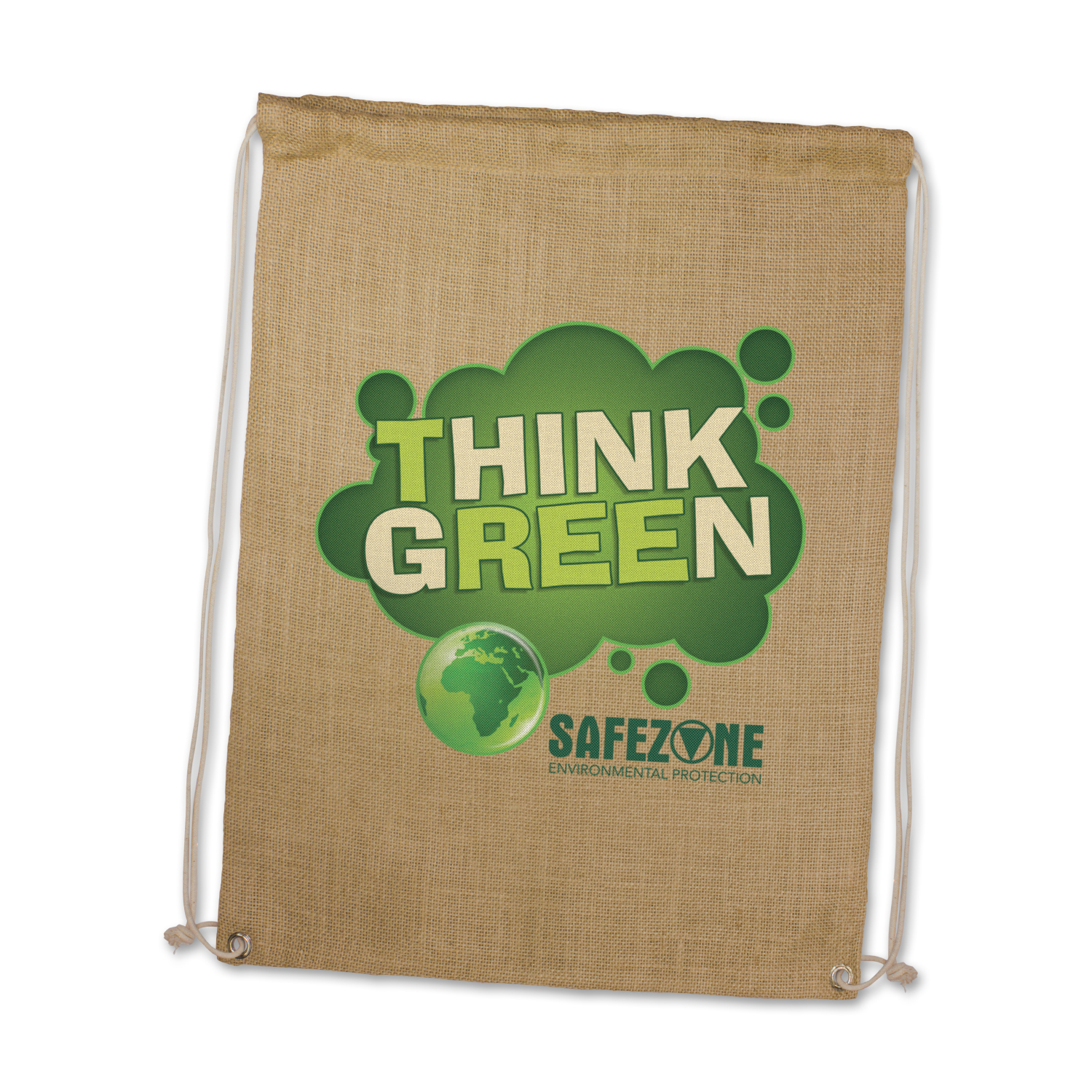 Jute Drawstring Backpack – Image 1