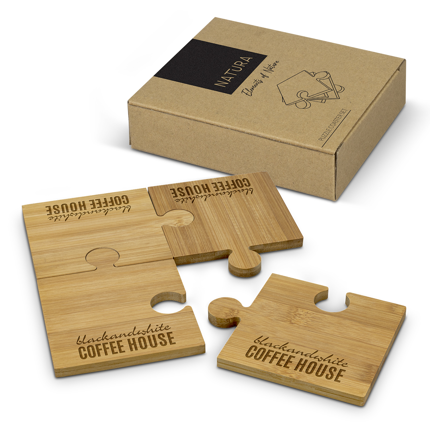 NATURA Puzzle Coaster - Set of 4 – Image 1