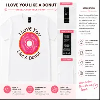 "I Love You Like A Donut" Strawberry Sprinkle T-Shirt – Image 1