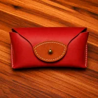 Eyeglass Case – Desert Sunset Red, British Tan