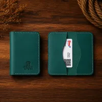 Business Card Case – Canyon River Green, British Tan