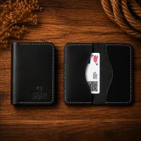 Business Card Case – Forge Black, British Tan