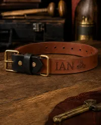 The Ian Field Collar – Double Extra Large, British Tan