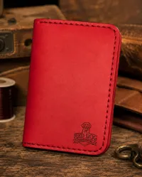 Red Dog Travel Wallet – Desert Sunset Red, British Tan