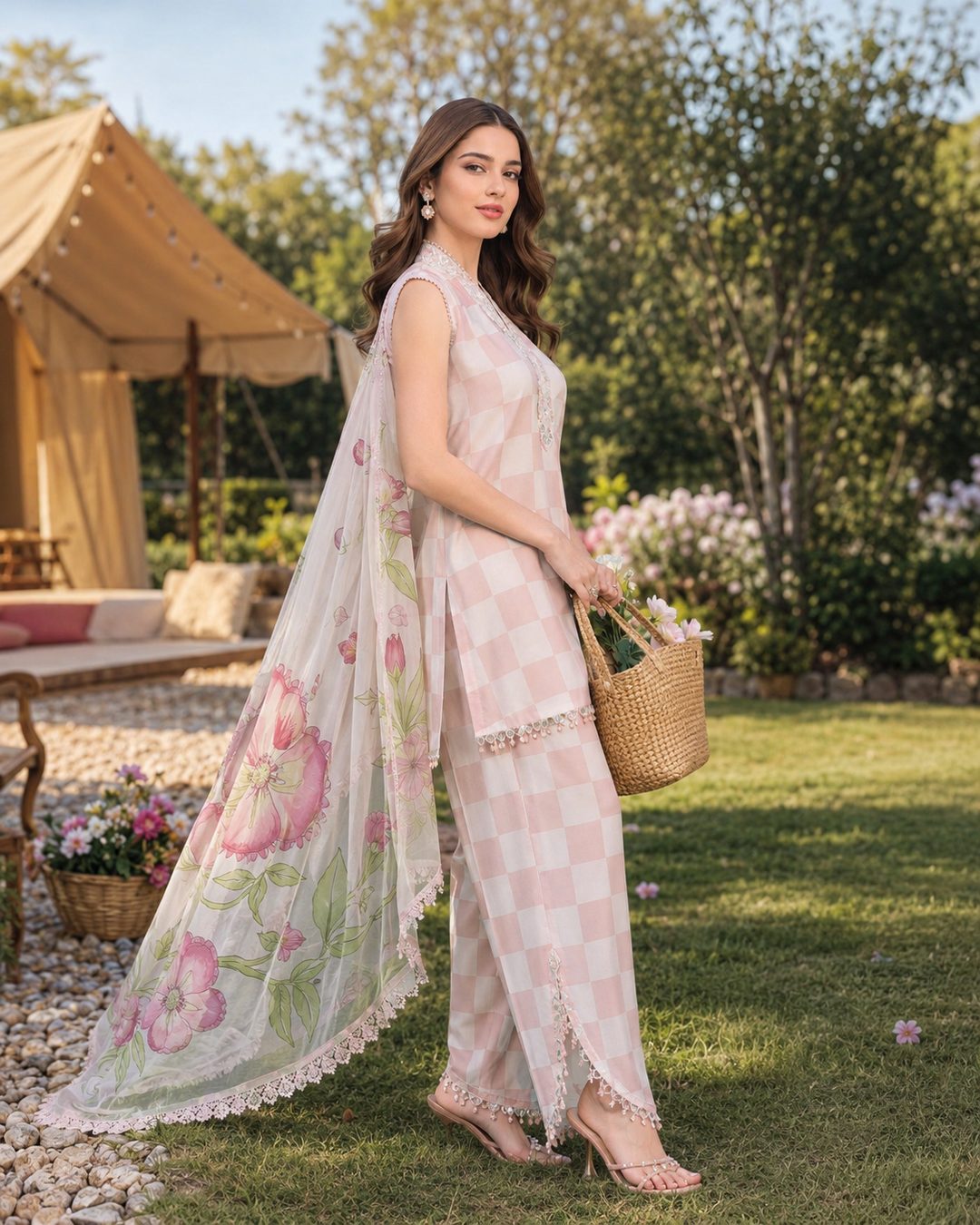 Blush Check 3 Piece Suit – Image 3