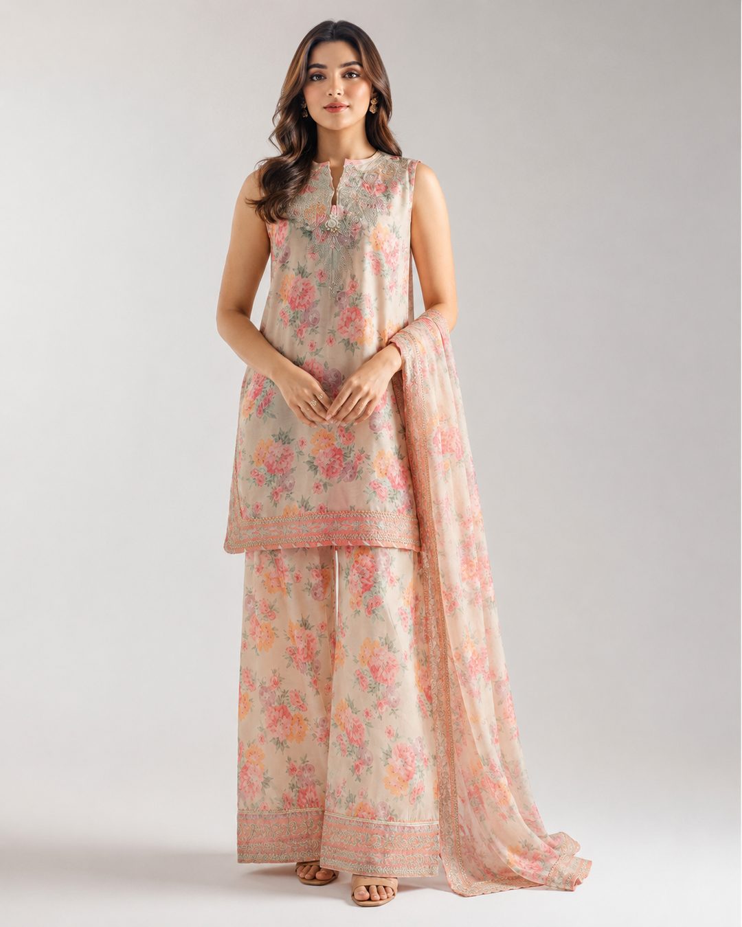 Soft Peach Bloom 3 Piece Suit – Image 4