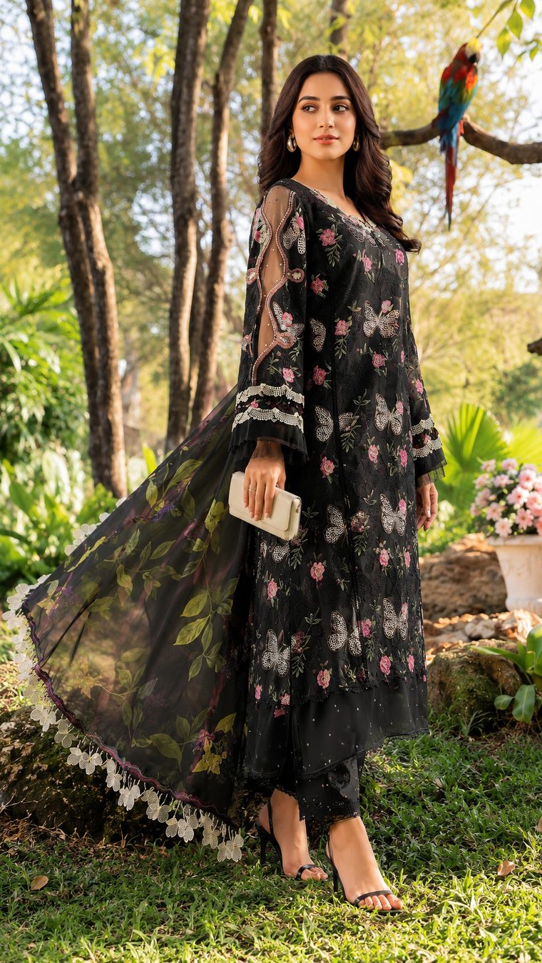 Butterfly Noir 3 Piece Suit – Image 2