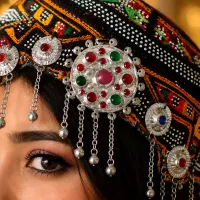 Premium Tribal Mirror Work Cap by Zariya – Image 3