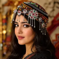 Premium Tribal Mirror Work Cap by Zariya – Image 2