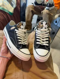 Custom Converse (Leopard/White patches) SHIPPING INCLUDED – Image 1