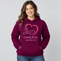 Hoodie Unisex - Maroon (Pink Logo) – Image 1