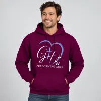 Hoodie Unisex - Maroon (Blue Logo) – Image 1