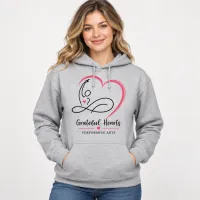 Hoodie Unisex - Grey (Pink Logo) – Image 1