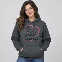 Hoodie Unisex - Charcoal (Pink Logo) – Image 1