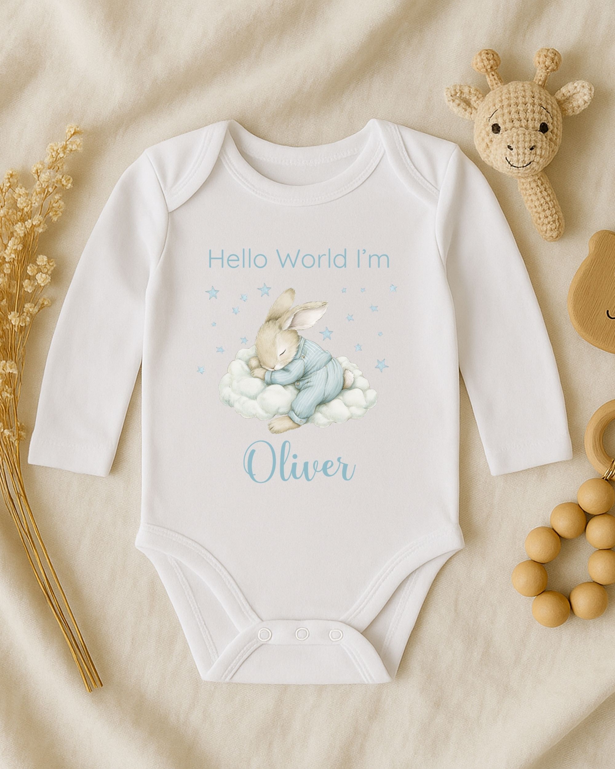 'Hello World' Bunny on a Cloud – Image 2