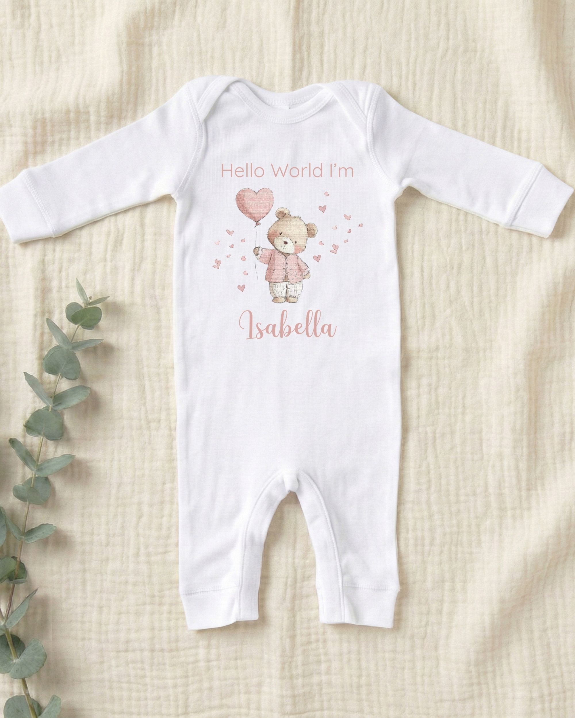 'Hello World' Loveheart Bear  – Image 3