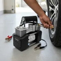 Dual-Cylinder 12V Metal Portable Car Air Pump – Image 2