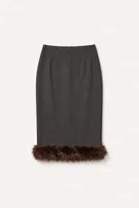 PINSTRIPE MIDI PENCIL SKIRT – Image 1