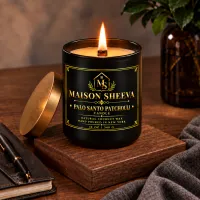 Maison Sheeva Palo Santo Patchouli Scented Candle 12 oz  – Image 1