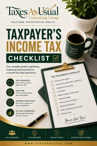 Taxpayer's Income Tax Checklist – Image 1
