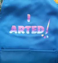 "I Arted" Custom Vinyl Crafting Apron – Image 1
