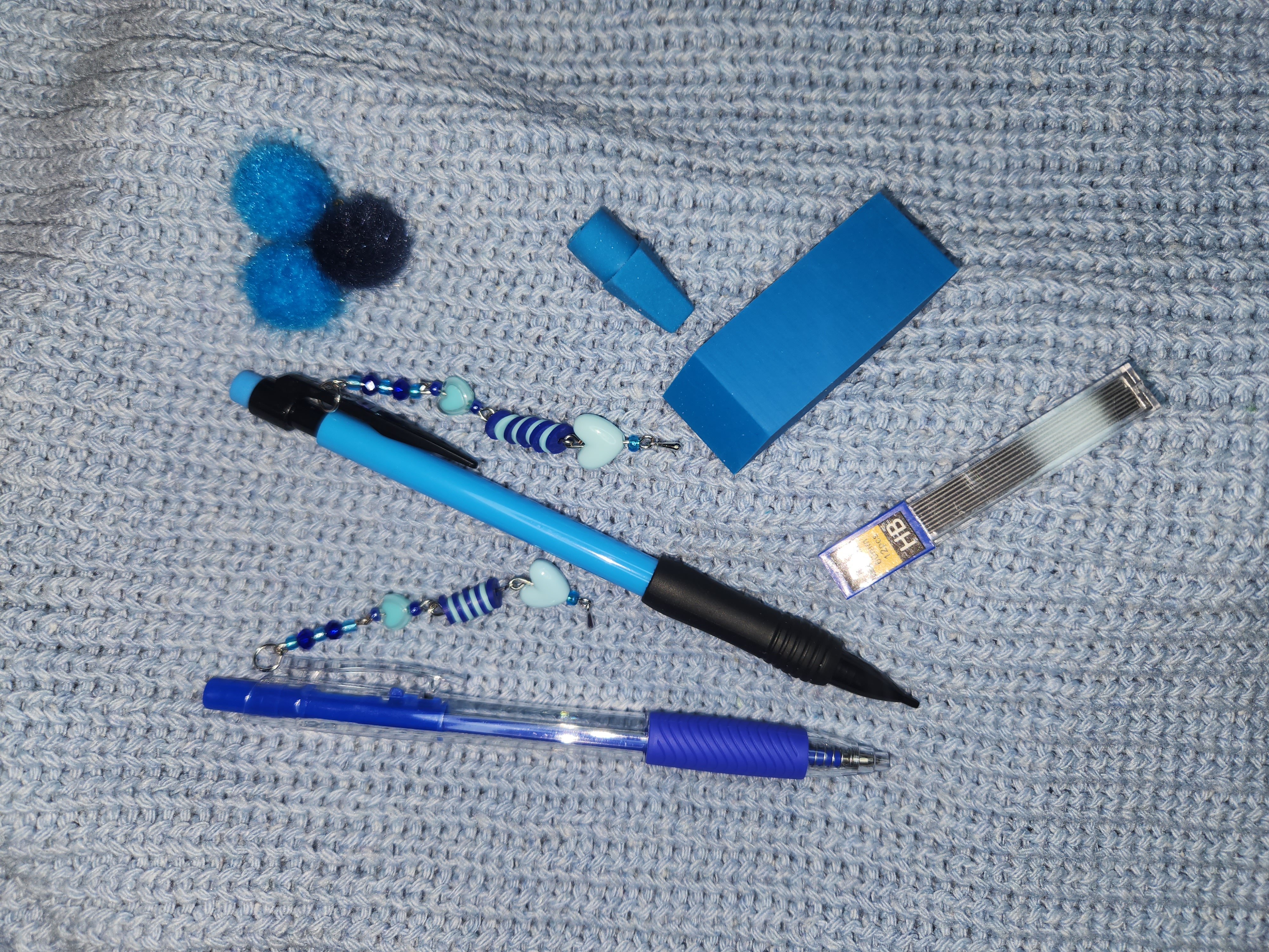 Juego de bolígrafo, portamina y otros – Azul