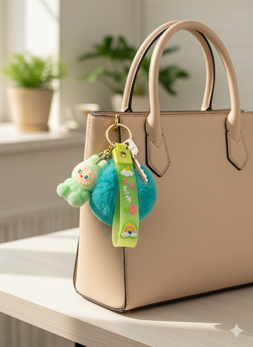 Llavero Labubu verde – Imagen 4