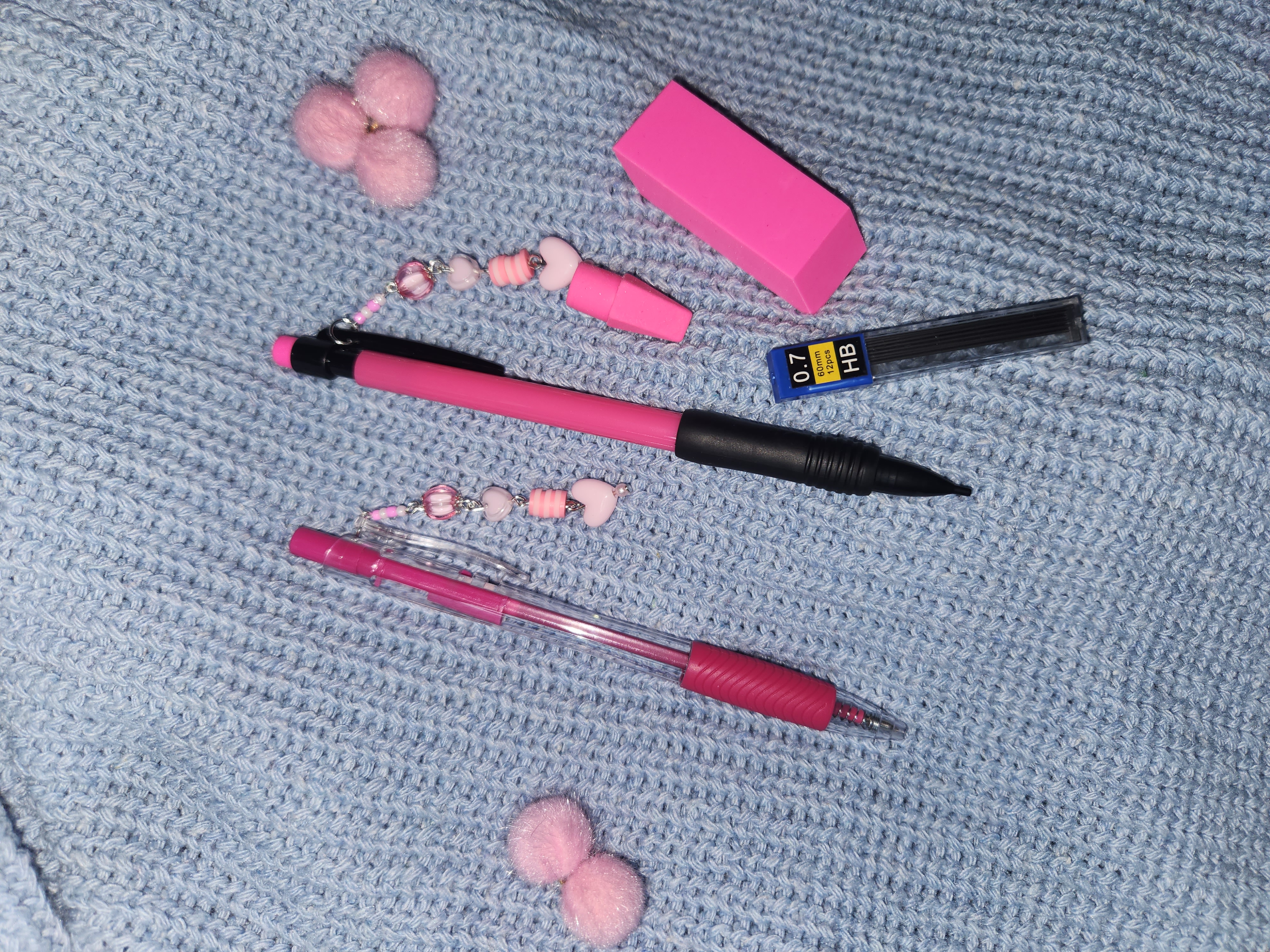 Juego de bolígrafo, portamina y otros – Rosa