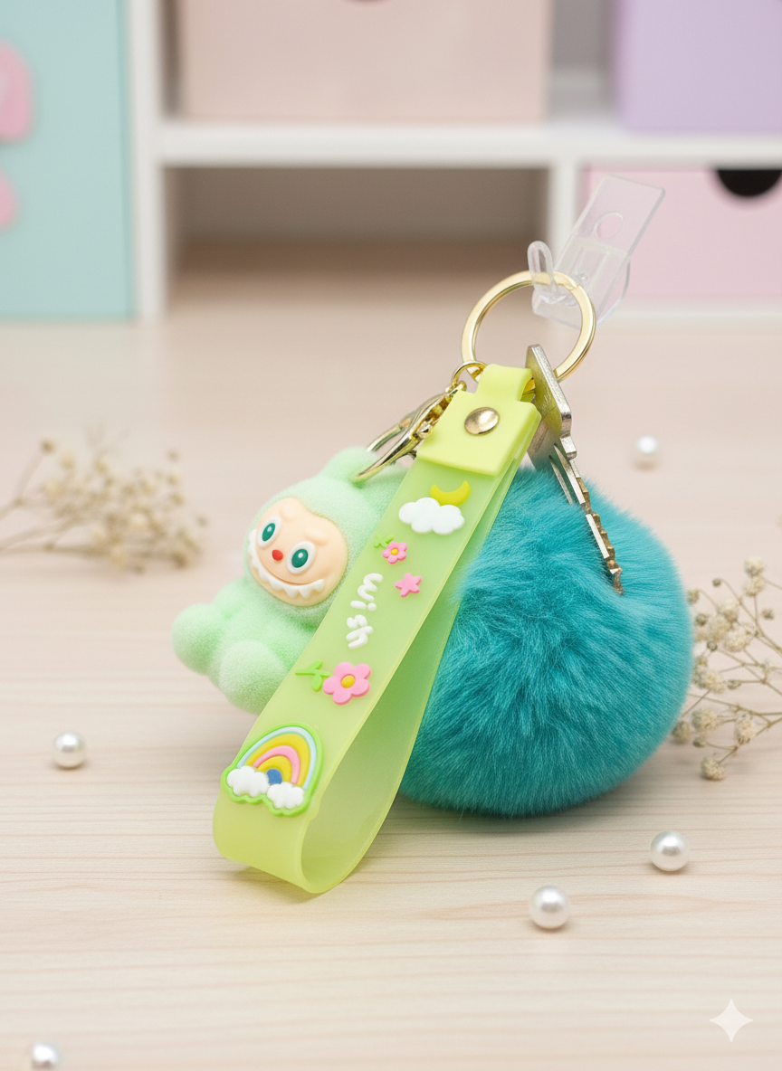 Llavero Labubu verde – Imagen 2