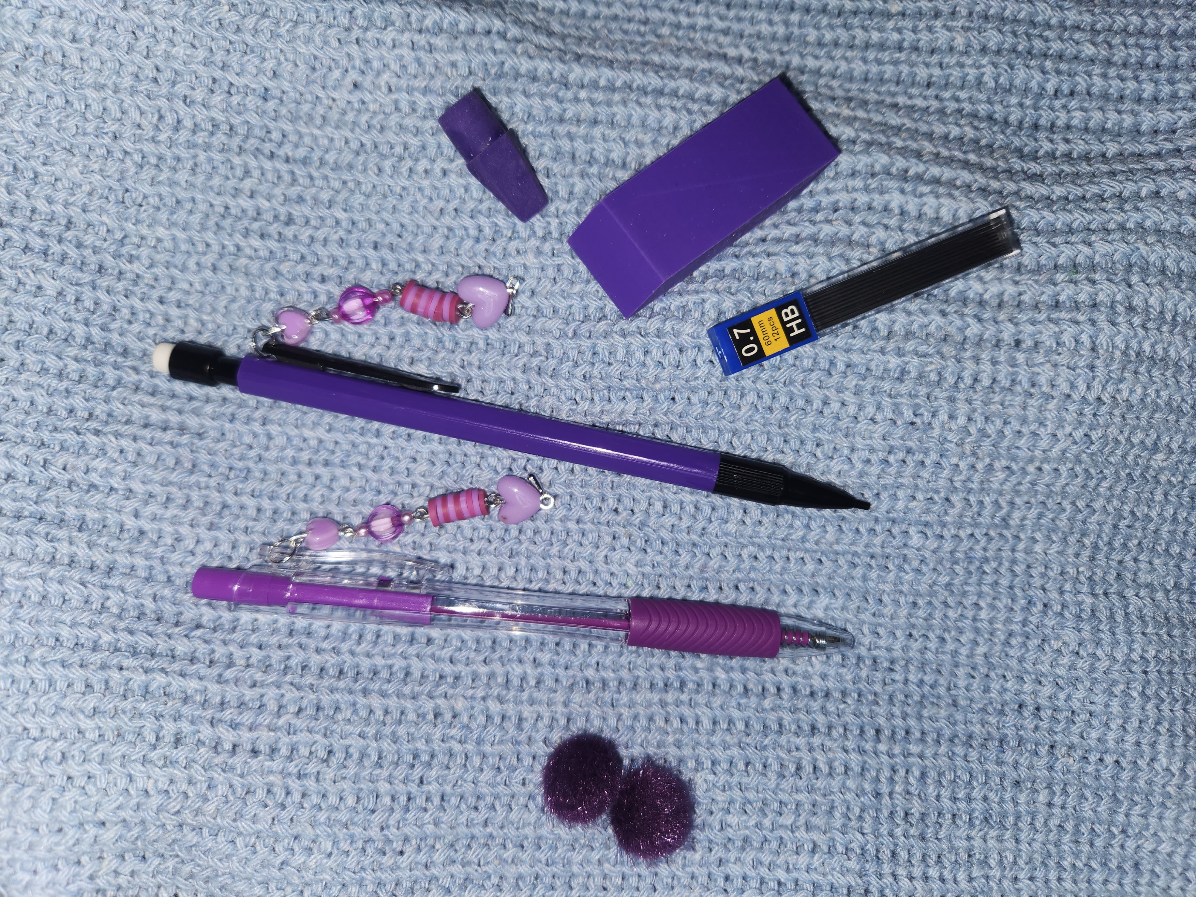 Juego de bolígrafo, portamina y otros – Morado