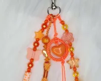 Colgante con corazón en color naranja – Imagen 1