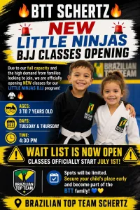 LITTLE NINJAS BJJ CLASSES OPENING – Image 1
