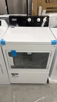 Maytag YMEDP586GW0 7.0 Cu. Ft. Electric Dryer – White – Image 1
