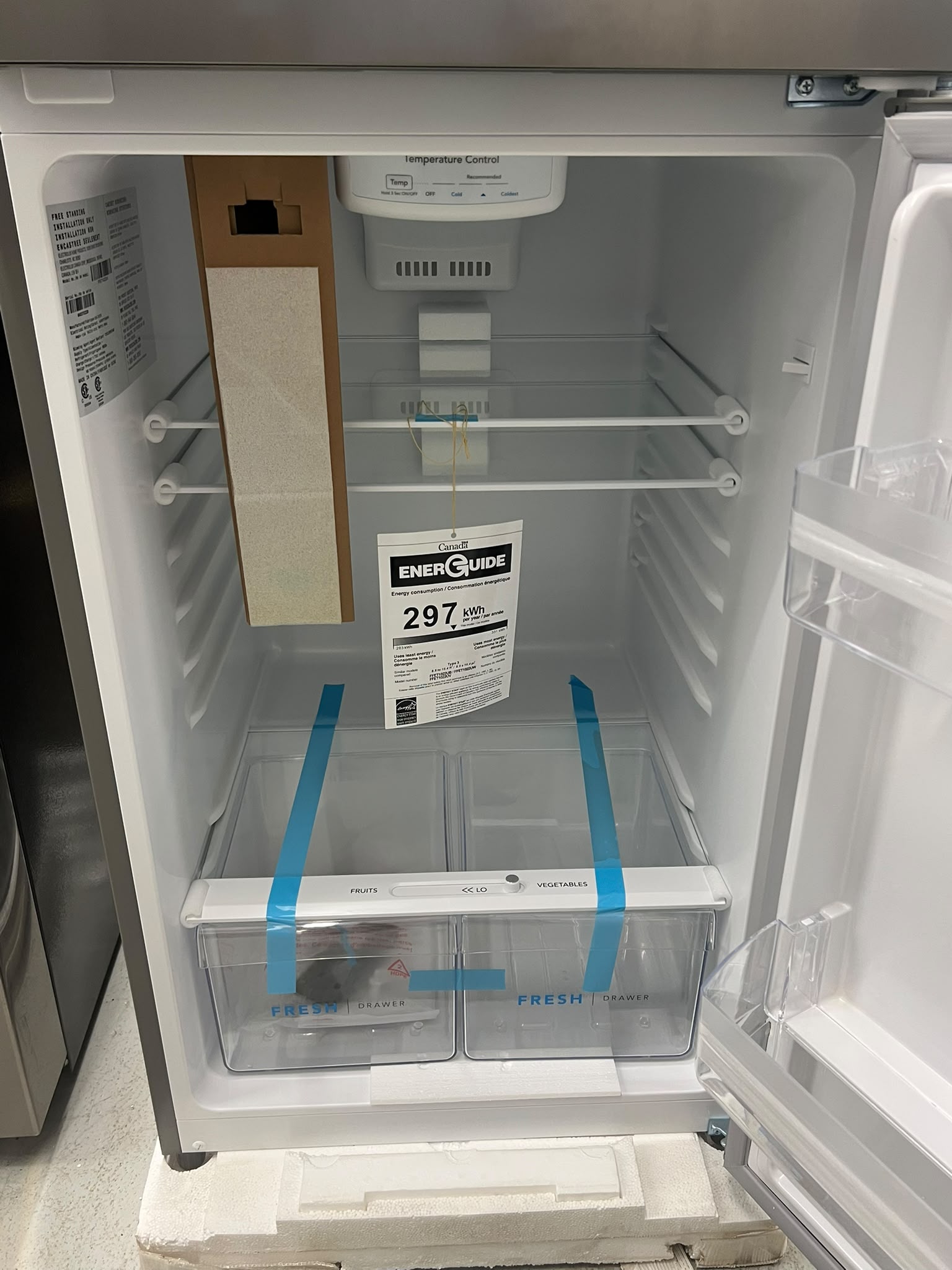 Frigidaire FFET1022UV 10.1 Cu. Ft. Apartment-Size Top Freezer Refrigerator | Garage Ready | Stainless Steel Look – Image 2