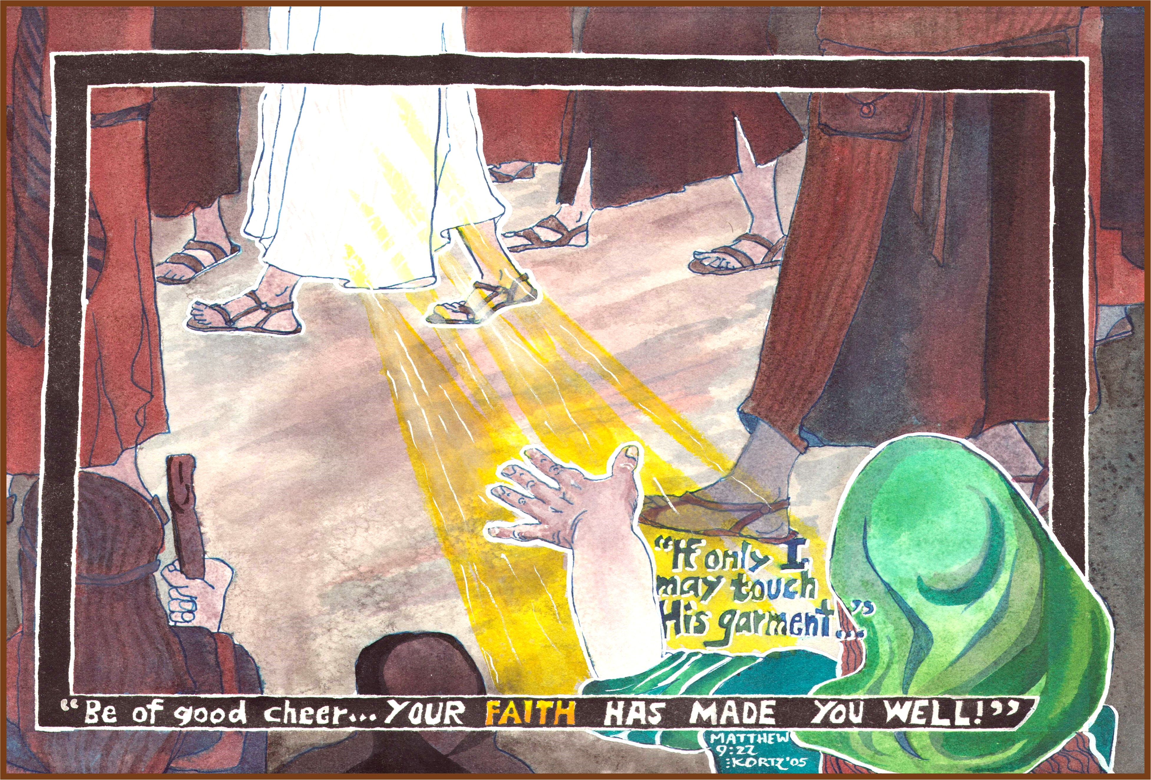 Your Faith Has Made You Well: Matthew 9:22 Art – Image 1