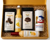 Kit Grenadye Alaso (1 Akasan, 4 Boul Chokola, 1 Sachè Poud Kafe, 1 Mini Kremas 5 Oz, 1 Tumbler Haiti World Cup 2026) – Image 1