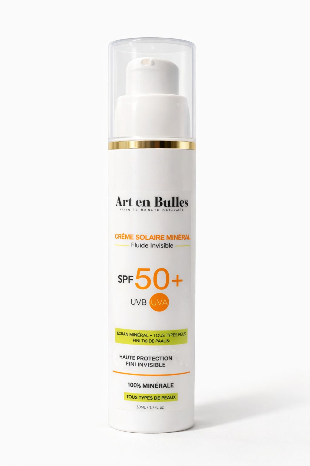 Écran Solaire Minéral Fluide Invisible SPF50+ – Image 1