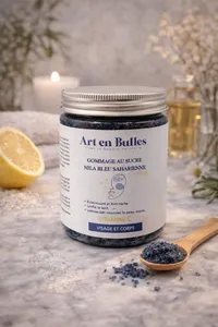 Gommage au Sucre Nila Bleu Saharienne – Vitamine C – Image 1
