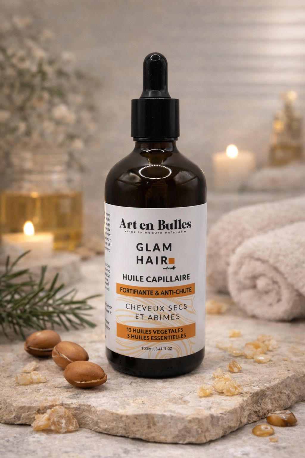 Glam Hair – Huile Capillaire Fortifiante & Anti-Chute – Image 1