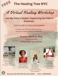 I Am My Sister’s Keeper A Free Monthly Virtual Workshop by The Healing Tree NYC – Image 1