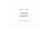 3" x 2" Label Rectangle Shape with Stock layouts and personalized with your info – White Matte, 40, Modern Minimal