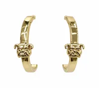 Bulldog Hoop Earrings  – Image 1