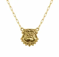 Golden Bulldog Pendant Necklace  – Image 1